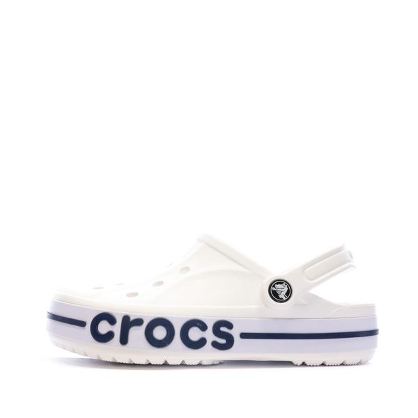 Sandały Crocs Bayaband Białe. Białe klapki męskie Crocs, z syntetyku, bez zapięcia. Za 239.99 zł.