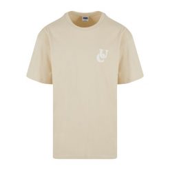 Oversized T-shirt Urban Classics Weavy Logo Heavy. Białe t-shirty męskie Urban Classics, m, bez wzorów, bez kołnierzyka. Za 160.50 zł.
