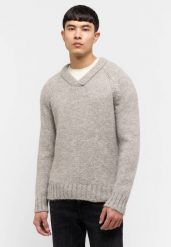 Męskie sweter MUSTANG Edmonds Mid Grey Mélange 1015481 4140. Szare swetry przez głowę męskie Mustang, l, bez wzorów, bez kołnierzyka. Za 159.99 zł.