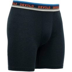 Bokserki termoaktywne Devold Lauparen Merino 190 Boxer. Niebieskie bielizna termoaktywna męska Devold, m, bez wzorów, z dzianiny. Za 214.49 zł.
