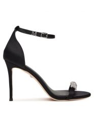 Marciano Guess Sandały 6RGZ29 7424A Czarny. Czarne sandały damskie Marciano Guess, z aplikacjami, ze skóry, bez obcasa, na szpilce, bez zapięcia. Za 989.99 zł.