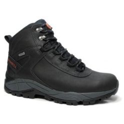 Buty trekkingowe męskie Merrell Vego Mid Leather Waterproof. Czarne trekkingi męskie Merrell, za kostkę, trekkingowe. Za 626.00 zł.