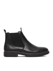 Rieker Botki CEO-33180-00 Czarny. Czarne botki męskie Rieker, bez wzorów, ze skóry, bez zapięcia. Za 439.99 zł.