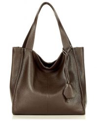 Shopper bag MARCO MAZZINI c. brązowy s139L. Brązowe torby na ramię damskie bez wzorów, ze skóry, biznesowe, na ramię, duże, bez dodatków. Za 379.05 zł.