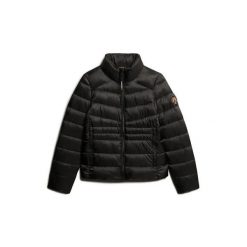 Damska kurtka puchowa Superdry Fuji. Czarne kurtki damskie Superdry., na zimę, s, bez wzorów, z materiału, bez kaptura. Za 534.35 zł.