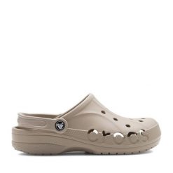 Klapki Crocs. Brązowe klapki damskie Crocs, bez wzorów, bez obcasa. Za 199.99 zł.