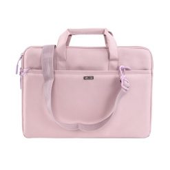 Torba na laptopa materiałowa Solier SM01 Venga różowa. Czerwone torby na laptopa damskie Solier, bez wzorów, z materiału. Za 68.99 zł.