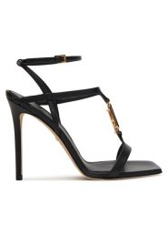 Elisabetta Franchi Sandały SA07B61E2 Czarny. Czarne sandały damskie Elisabetta Franchi, bez wzorów, ze skóry, bez obcasa, na szpilce, bez zapięcia. Za 3,369.00 zł.