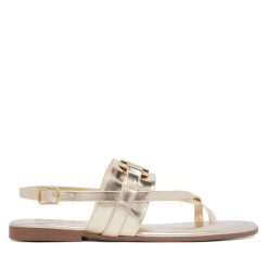 Sandały REPLAY. Żółte sandały damskie Replay, bez wzorów, bez obcasa, na płaskiej podeszwie, bez zapięcia. Za 399.99 zł.