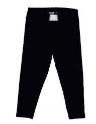 Błyszczące legginsy dziewczęce. Czarne legginsy dla dziewczynek LEONE 1947 APPAREL, bez wzorów, z bawełny. Za 42.06 zł.