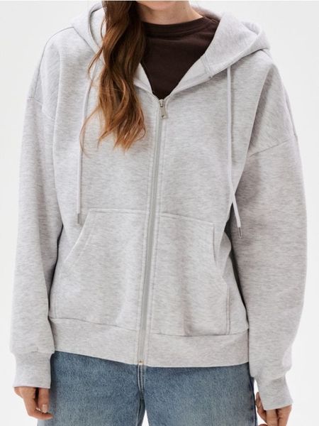 Rozpinana bluza z kapturem basic - Inny. Bluzy damskie Sinsay, l, bez wzorów, z kapturem. Za 49.99 zł.