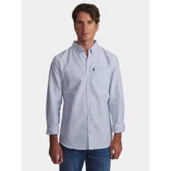 Koszulka Męska TBS Erwanche. Niebieskie koszule męskie TBS, m, bez wzorów, klasyczne, bez kołnierzyka, bez ramiączek. Za 309.00 zł.