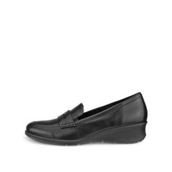 Damskie mokasyny Ecco Felicia. Czarne mokasyny damskie ecco, z materiału, eleganckie. Za 466.50 zł.