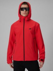 4F Kurtka przejściowa membrana 5000 męska - czerwona XL. Czerwone kurtki męskie 4f, m, bez wzorów, bez kaptura. Za 299.99 zł.
