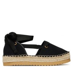 Espadryle DeeZee. Czarne espadryle damskie DeeZee, bez wzorów, bez obcasa, bez zapięcia. Za 119.99 zł.