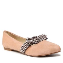 Baleriny Jenny Fairy. Brązowe baleriny damskie Jenny Fairy, bez wzorów, bez obcasa. Za 53.99 zł.