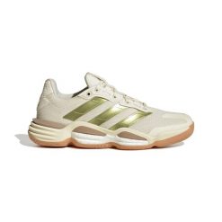Damskie buty halowe adidas Stabil 16. Białe obuwie sportowe damskie Adidas, bez wzorów, z materiału, do piłki ręcznej. Za 558.70 zł.