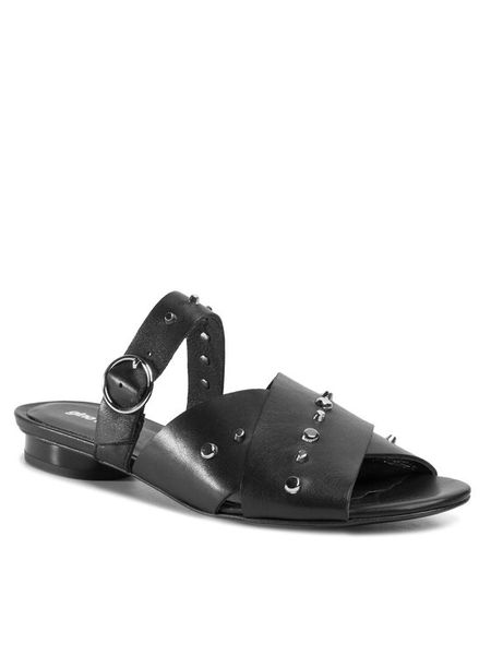 Gino Rossi Klapki Hoshi DLI771-CS4-0574-9900-0 Czarny. Czarne klapki damskie Gino Rossi, bez wzorów, ze skóry, bez obcasa. Za 284.99 zł.