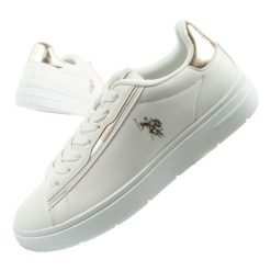 Buty sportowe sneakersy damskie U.S Polo Assn. Białe obuwie sportowe damskie U.S. Polo Assn., bez wzorów. Za 169.00 zł.