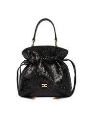 Elisabetta Franchi Torebka BS-51N-62E2-V600cza Czarny. Czarne torebki do ręki damskie Elisabetta Franchi, bez wzorów, ze skóry, bez dodatków. Za 2,549.00 zł.