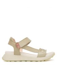 Hispanitas Sandały HV264521 C007 Zielony. Zielone sandały damskie Hispanitas, bez wzorów, ze skóry, bez obcasa, na płaskiej podeszwie, bez zapięcia. Za 549.99 zł.