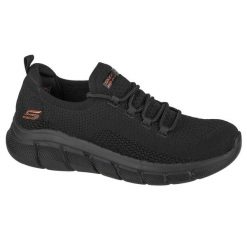 Buty do chodzenia sneakersy damskie Skechers Bobs Sport B Flex-Color Connect. Czarne obuwie sportowe damskie Skechers, bez wzorów, z materiału, trekkingowe. Za 259.99 zł.