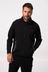 Męska Rozpinana bluza dresowa FLEXNAMIC® fitness stójka. Czarne bluzy męskie JAY-PI, l, bez wzorów, z bawełny, z kapturem, na fitness i siłownię. Za 279.99 zł.