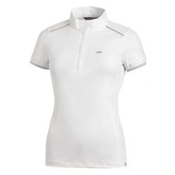 Koszulka polo do jazdy konnej damska Schockemöhle Adrianna UV. Białe koszule damskie SCHOCKEMÖHLE, bez wzorów, sportowe, bez kołnierzyka, bez ramiączek. Za 329.50 zł.