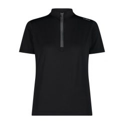 Koszulka damska rowerowe CMP 35N6716. Czarne koszulki sportowe damskie CMP, bez wzorów, rowerowe. Za 261.30 zł.