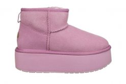 Śniegowce Emu Stinger Micro Flatform Mauve Mist 119198, Fioletowy, Skóra naturalna - 36. Fioletowe śniegowce i trapery damskie EMU, ze skóry. W wyprzedaży za 543.20 zł.