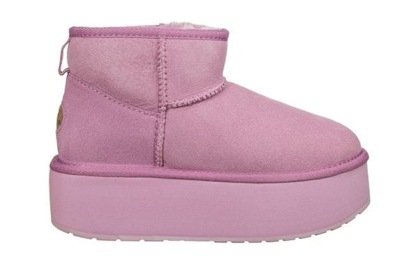 Śniegowce Emu Stinger Micro Flatform Mauve Mist 119198, Fioletowy, Skóra naturalna - 36. Fioletowe śniegowce i trapery damskie EMU, ze skóry. W wyprzedaży za 543.20 zł.