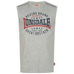Tank top Lonsdale Regular Fit ST.Agnes. Niebieskie koszulki sportowe męskie Lonsdale, bez wzorów, sportowe, bez kołnierzyka. Za 119.50 zł.