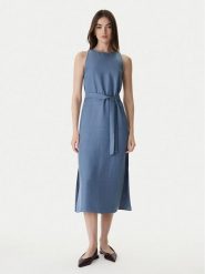 Marella Sukienka letnia Acerbi 2615221091 Granatowy Regular Fit. Niebieskie sukienki damskie Marella, na lato, bez wzorów, z wiskozy, bez kołnierzyka, bez ramiączek. Za 749.99 zł.