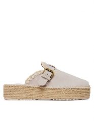 Mou Espadryle Jute clog plain MU.SW641000A Szary. Szare espadryle damskie Mou, bez wzorów, ze skóry, bez obcasa, bez zapięcia. Za 479.99 zł.