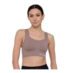 Damski crop top do ćwiczeń Brubeck GYM. Brązowe obuwie sportowe damskie Brubeck, bez wzorów, z elastanu, na fitness i siłownię. Za 149.99 zł.