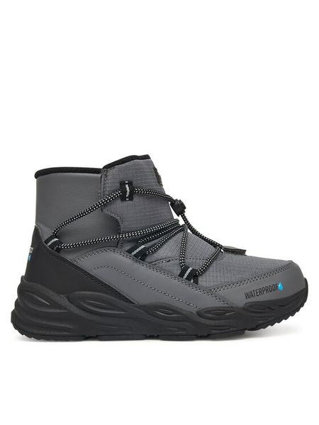 Skechers Śniegowce Turbo Tread 406385L CCBK Szary. Szare buty zimowe chłopięce Skechers, bez wzorów, z materiału, bez zapięcia. Za 289.99 zł.