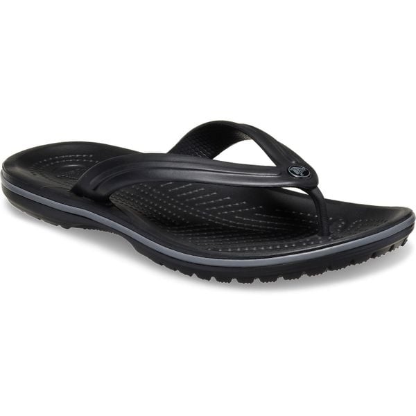 Japonki damskie Crocs Flip. Czarne kapcie damskie Crocs, bez wzorów, z jeansu, bez obcasa. Za 169.99 zł.