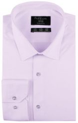 Jednokolorowa, Bawełniana Koszula o Prostym Kroju - Jasny Fiolet. Koszule męskie Pazzani, bez wzorów, z bawełny, eleganckie, bez kołnierzyka, bez ramiączek. Za 169.00 zł.