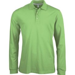 Koszulka polo z długim rękawem Kariban. Zielone bluzki z długim rękawem męskie KARIBAN, m, bez wzorów, eleganckie, bez kołnierzyka. W wyprzedaży za 149.20 zł.