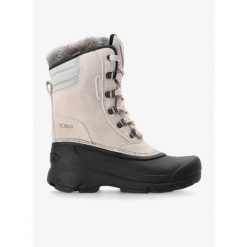 Buty zimowe damskie CMP Kinos WP. Czerwone obuwie sportowe damskie CMP, bez wzorów, trekkingowe. Za 353.99 zł.