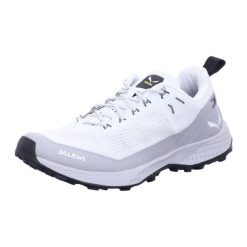 Buty trekkingowe damskie Salewa Pedroc Air. Szare obuwie sportowe damskie Salewa, bez wzorów, z materiału, trekkingowe. Za 753.00 zł.