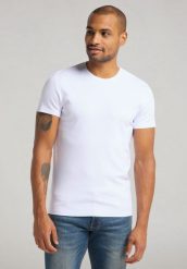MUSTANG ALEX C EMBROIDERY MĘSKI T-SHIRT KOSZULKA LOGO TEE GENERAL WHITE 1015050 20045. Białe t-shirty męskie Mustang, l, bez wzorów, z bawełny, eleganckie, bez kołnierzyka. Za 69.99 zł.