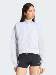 Adidas Bluza Spacer HY8037 Szary jasny Oversize. Szare bluzy damskie Adidas, s, bez wzorów, z bawełny, bez kaptura. Za 298.99 zł.