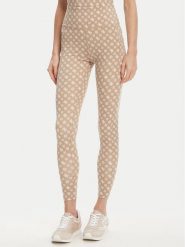 Guess Legginsy V5YB18 MC03W Beżowy Slim Fit. Brązowe legginsy damskie Guess, m, z aplikacjami, z syntetyku. Za 199.99 zł.