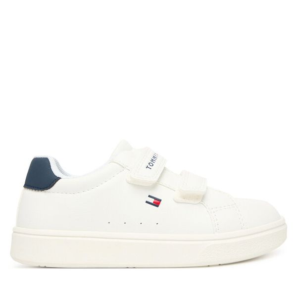 Sneakersy Tommy Hilfiger. Białe trampki i tenisówki chłopięce Tommy Hilfiger, bez wzorów, bez zapięcia. Za 192.99 zł.