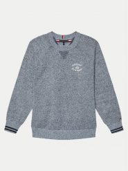 Tommy Hilfiger Sweter Monotype KB0KB09070 Niebieski Regular Fit. Niebieskie swetry dla chłopców Tommy Hilfiger, bez wzorów, z bawełny, bez kołnierzyka, bez kaptura. Za 199.99 zł.