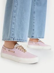 Vans Tenisówki Authentic Boat Shoe VN000Z6WPNK1 Różowy jasny. Czerwone trampki i tenisówki damskie Vans, bez wzorów, z materiału, bez zapięcia. Za 369.99 zł.