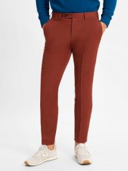 Finshley & Harding London Spodnie - Hoxdon Mężczyźni Slim Fit pomarańczowy, 54. Brązowe eleganckie spodnie męskie Finshley & Harding London, m, bez wzorów. Za 299.95 zł.