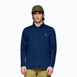 Bluza trekkingowa męska NORRONA Femund Warm1 Zip Neck. Niebieskie bluzy męskie NORRONA, m, bez wzorów, z materiału, bez kaptura. Za 433.99 zł.