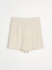 Luźne szorty z domieszką lnu - wielobarwny. Szorty damskie Sinsay, l, bez wzorów. Za 39.99 zł.